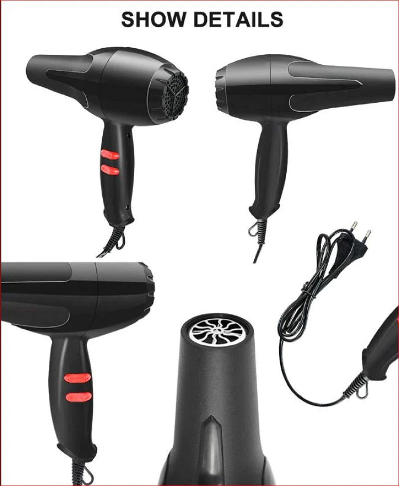 1500 Watts Professional Hair Dryer 2888 (Black)